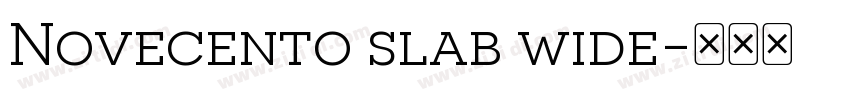 Novecento slab wide字体转换